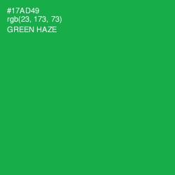 #17AD49 - Green Haze Color Image